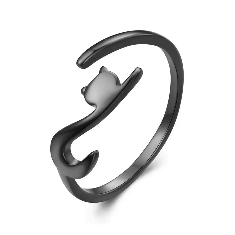 Bague avec un chat mignon