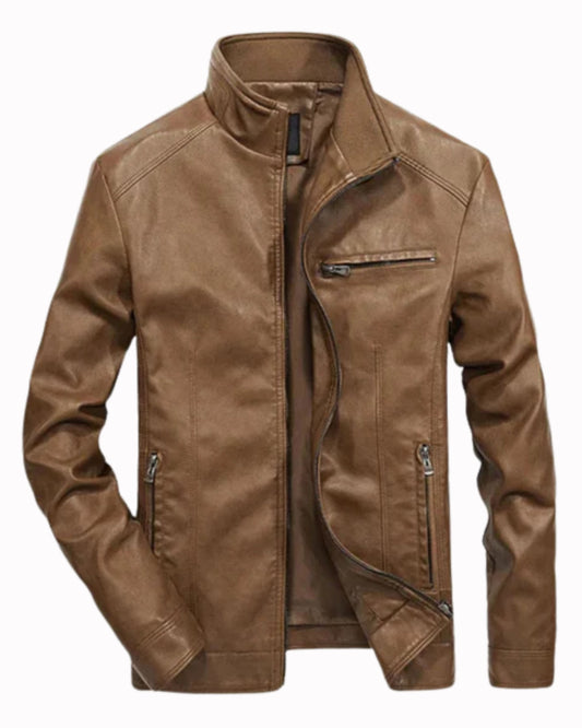 Veste en Cuir Décontractée