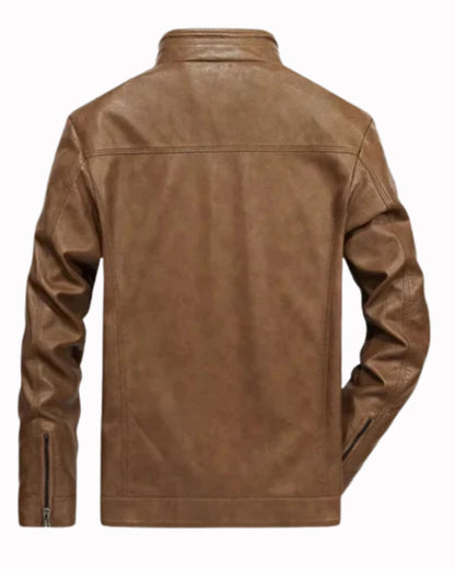 Veste en Cuir Décontractée