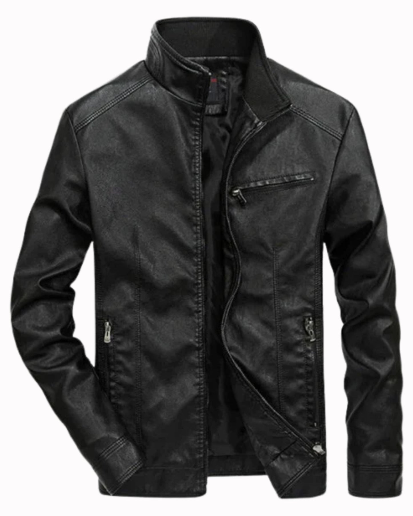 Veste en Cuir Décontractée