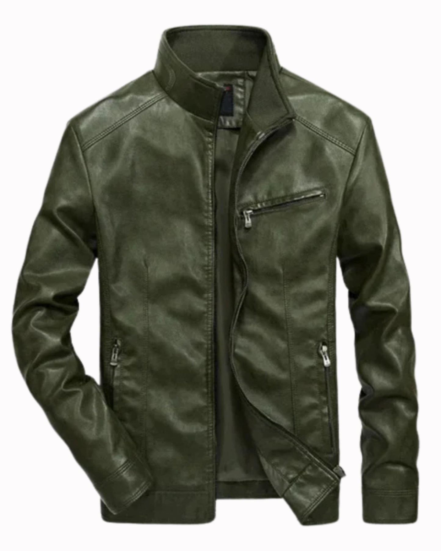 Veste en Cuir Décontractée