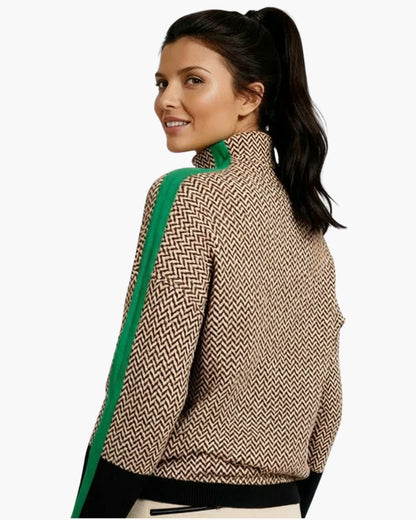 Malou™ - Pull à col montant rayé