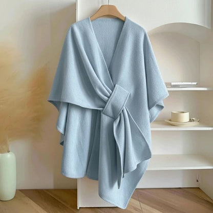 Le châle drapé en polaire luxe