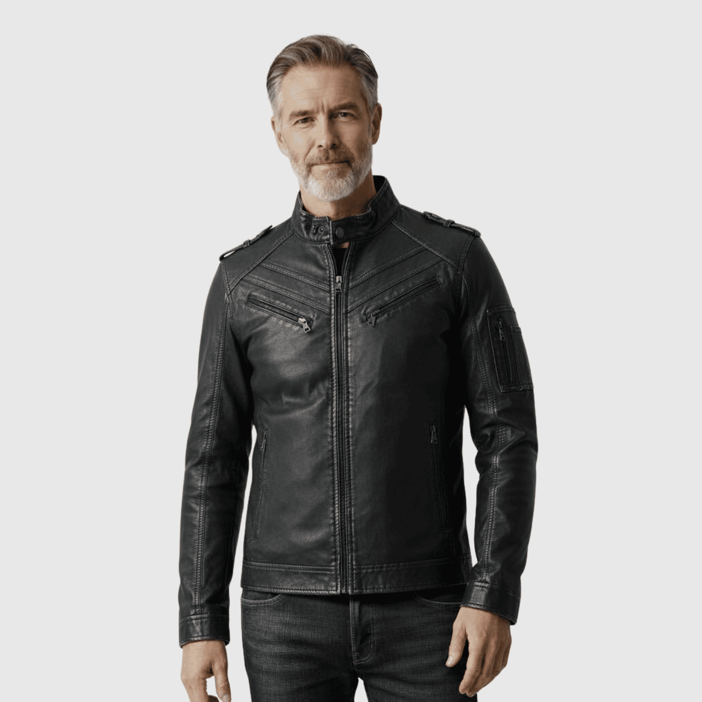 Veste en Cuir de Moto
