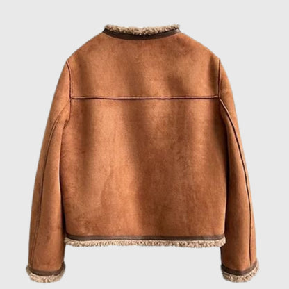 Charlene | Veste en Peau de Mouton sans Boutons