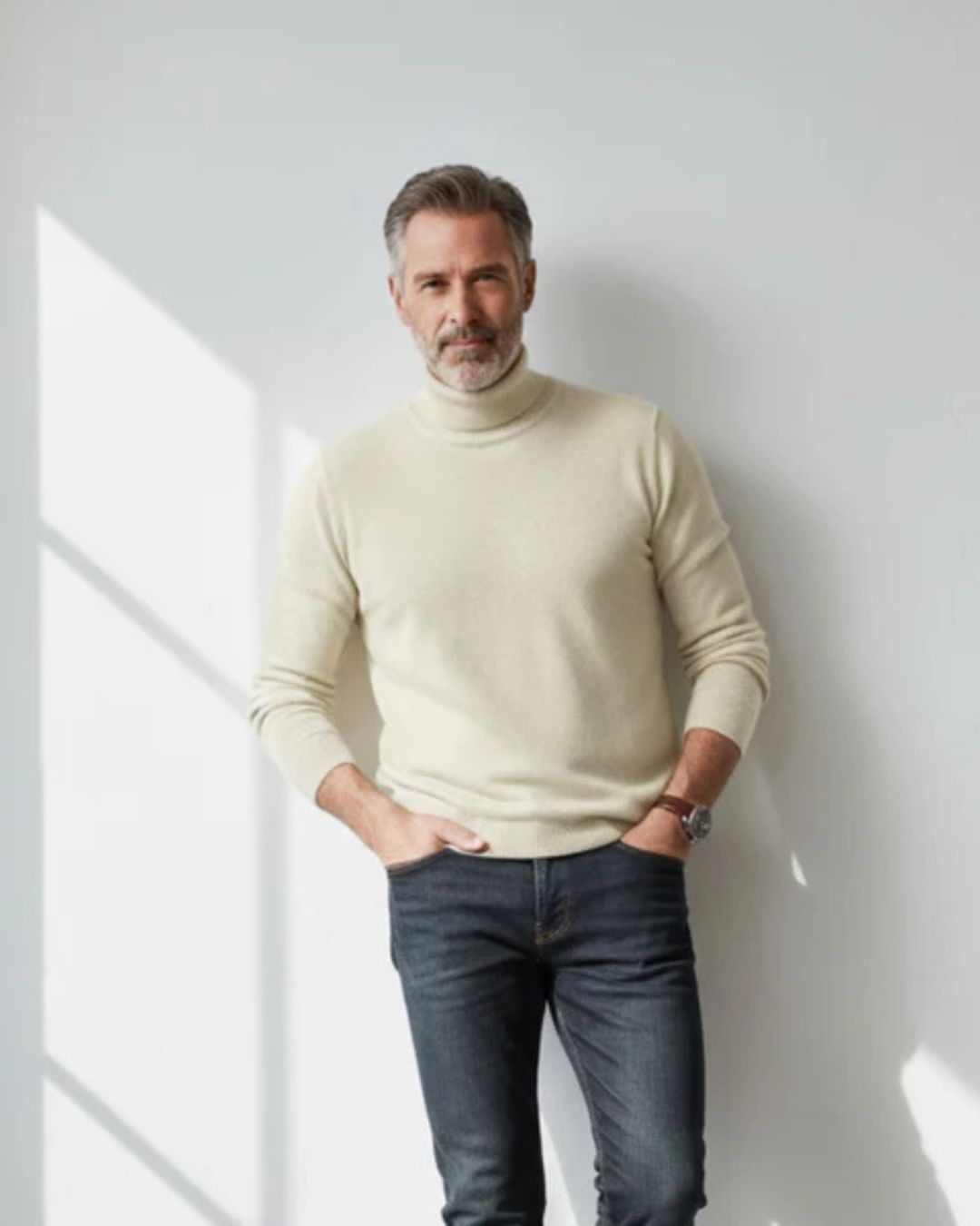 Pull Col Roulé en Cachemire Mars