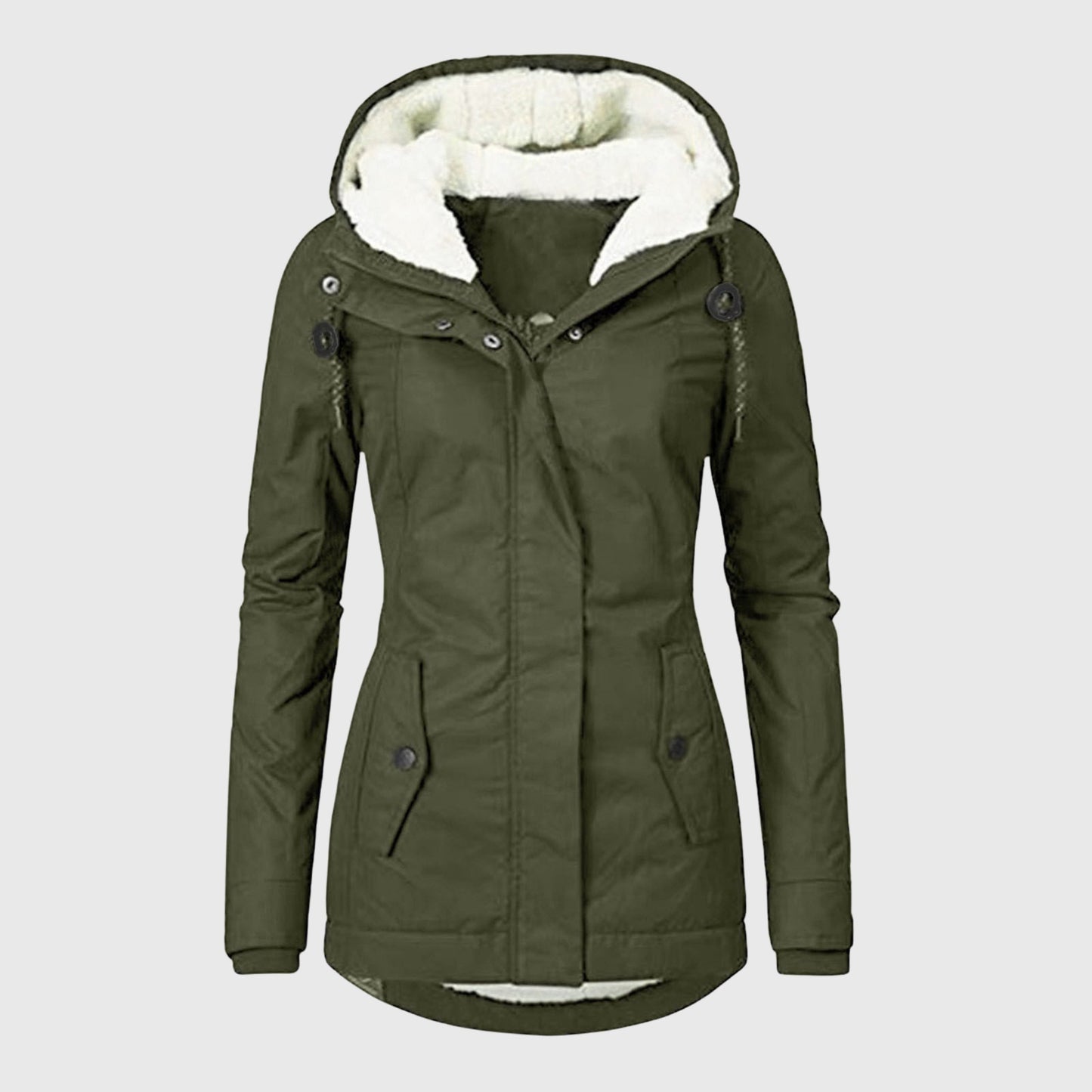 Claire | Veste d'hiver avec doublure en fausse fourrure