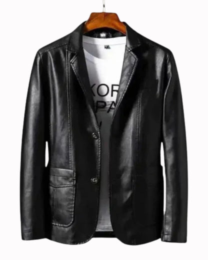 Veste de Moto en Cuir de Luxe