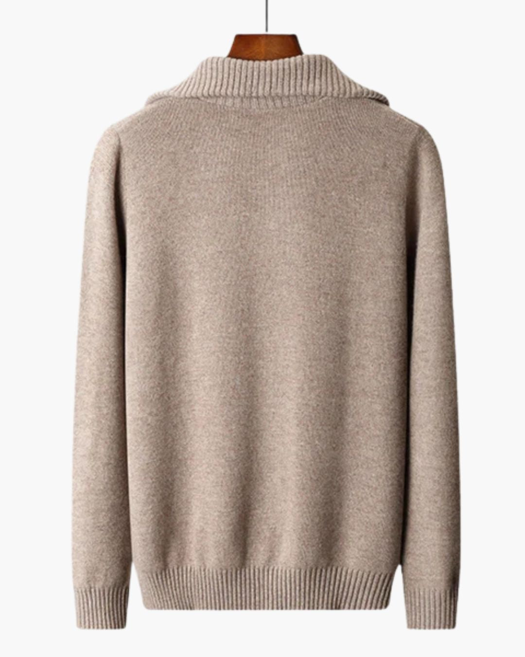 Pull zippé en laine mérinos Taranto