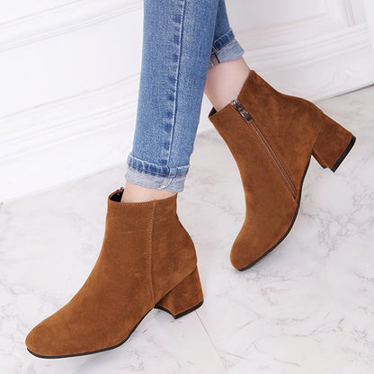 Colette | Comfortable ankle boots with a block heel