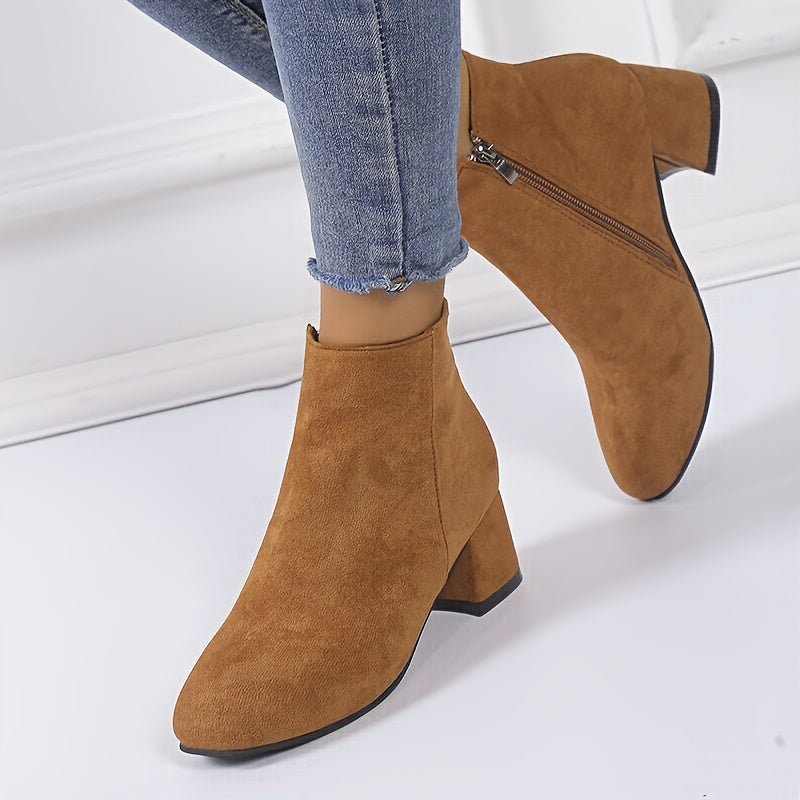 Colette | Comfortable ankle boots with a block heel