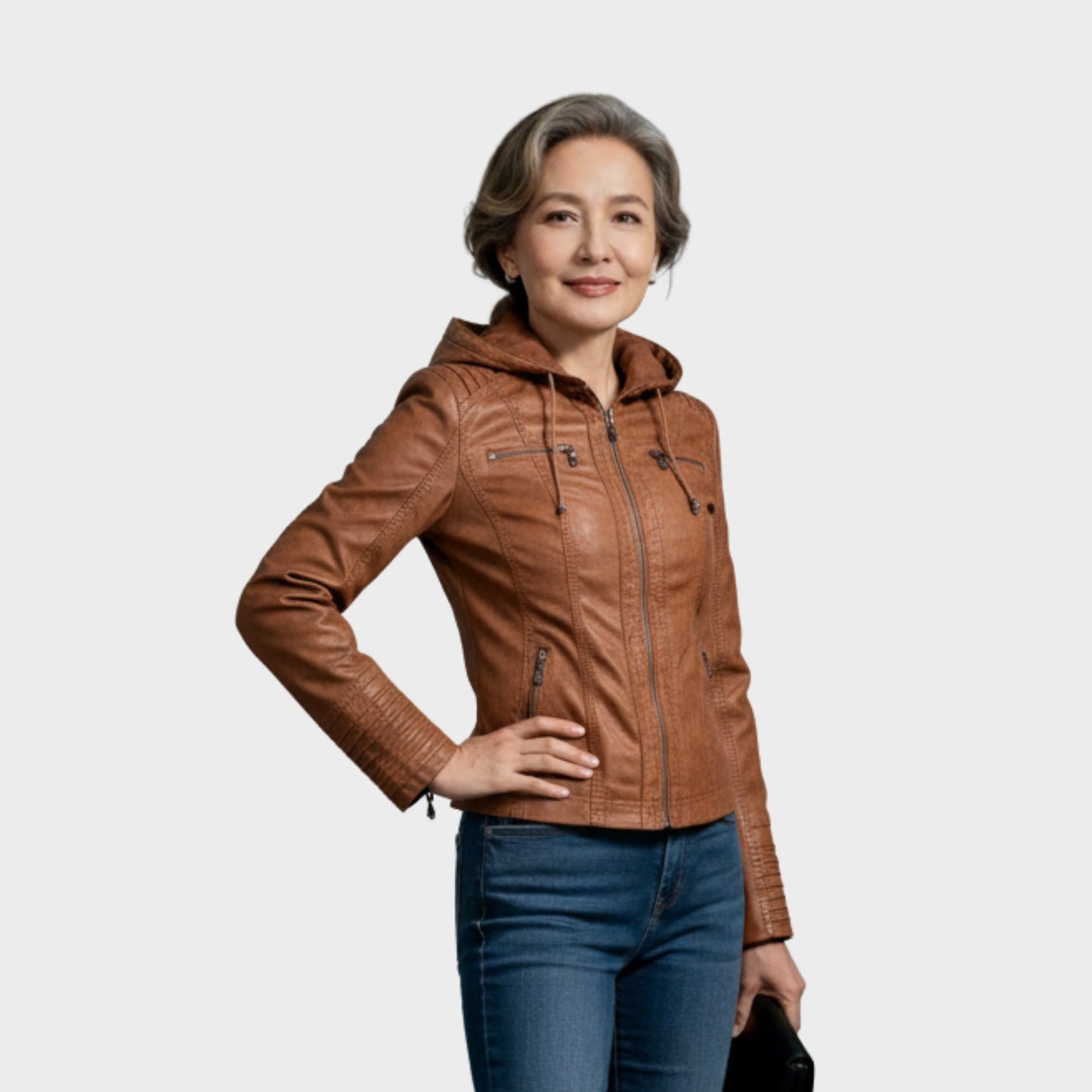 Gia | Veste en Cuir Biker