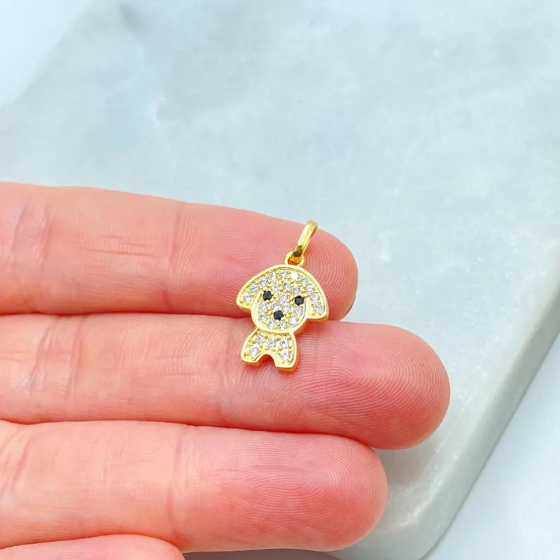 Collier avec pendentif en forme de caniche en or