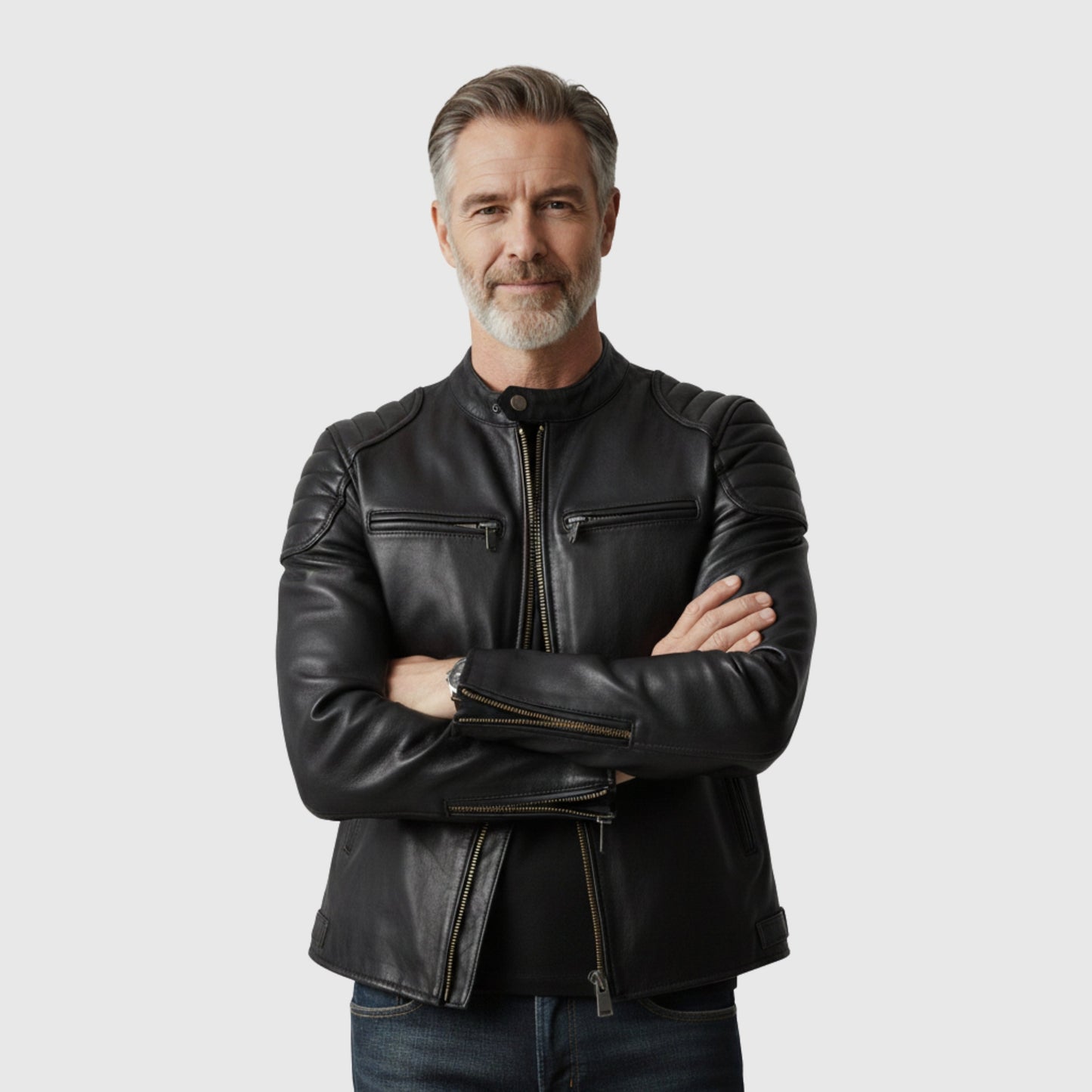 Veste en Cuir Élégante pour Hommes