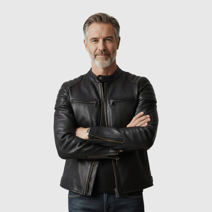 Veste en Cuir Élégante pour Hommes