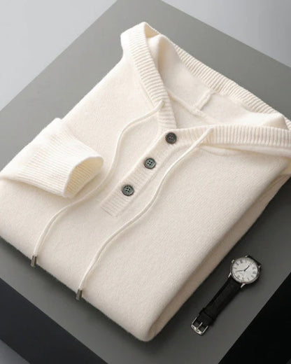 Hoodie en Laine Mérinos Élégant