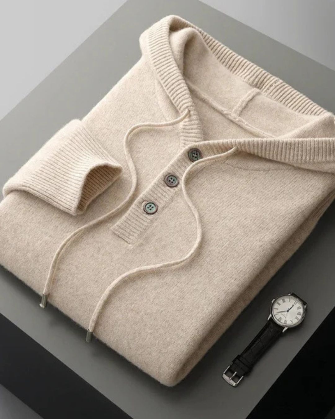 Hoodie en Laine Mérinos Élégant