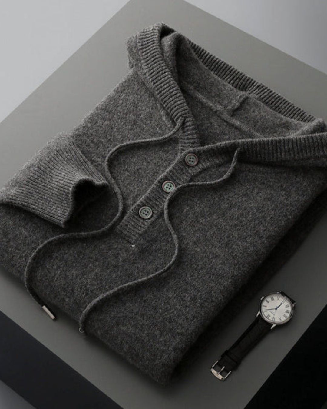 Hoodie en Laine Mérinos Élégant