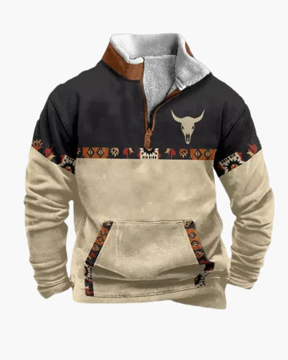 Nordic Forge | Sweat à capuche en polaire à demi-zippé