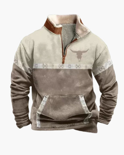 Nordic Forge | Sweat à capuche en polaire à demi-zippé