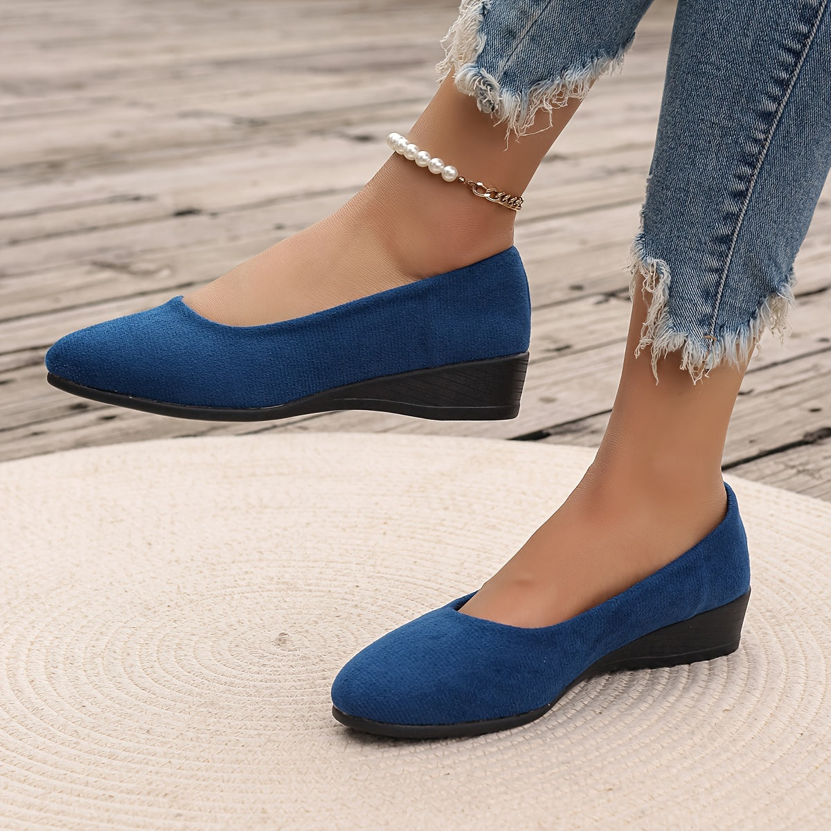 Éliane | Comfortable Ballet Flats with Wedge Heel