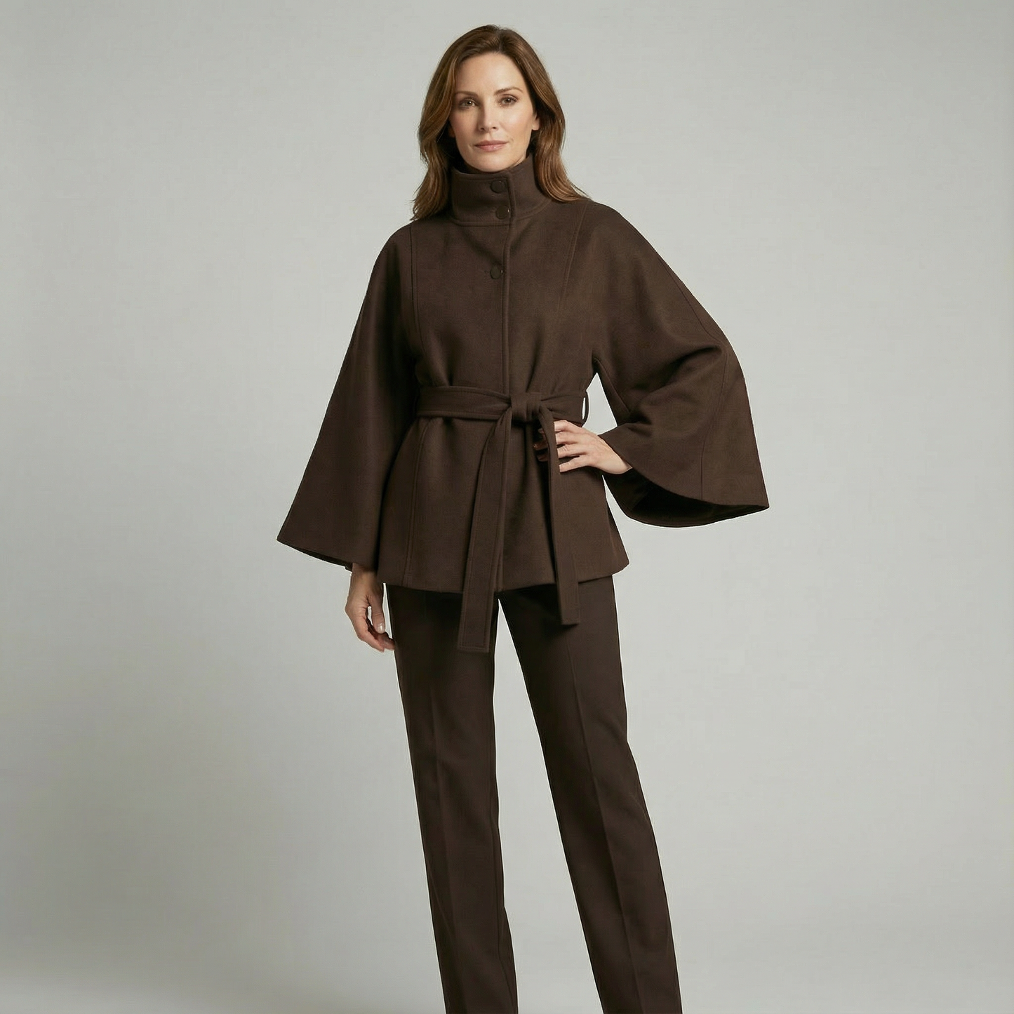 Cosette | Veste à col montant et ceinture