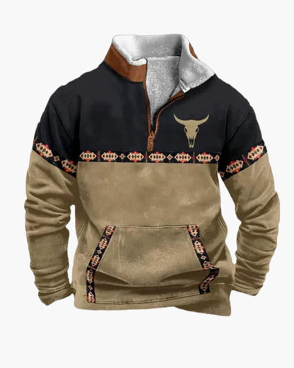 Nordic Forge | Sweat à capuche en polaire à demi-zippé