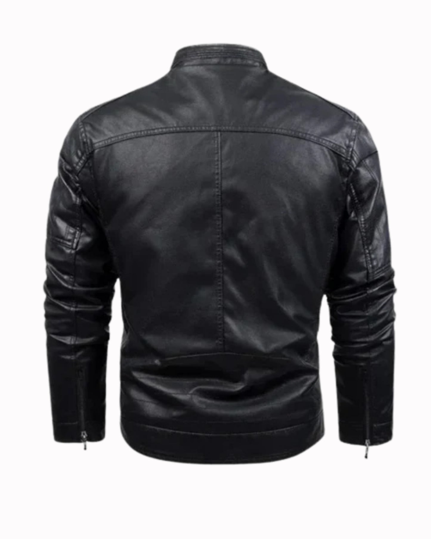 Retro Fleece-Lined Leather Jacket