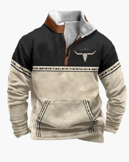 Nordic Forge | Sweat à capuche en polaire à demi-zippé