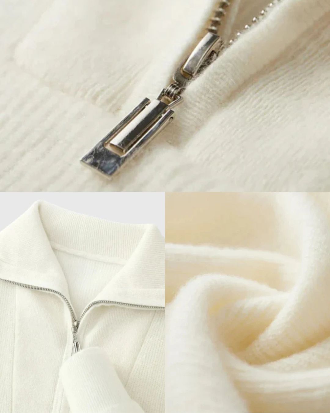 Pull en Cachemire Portofino à Zip Demi