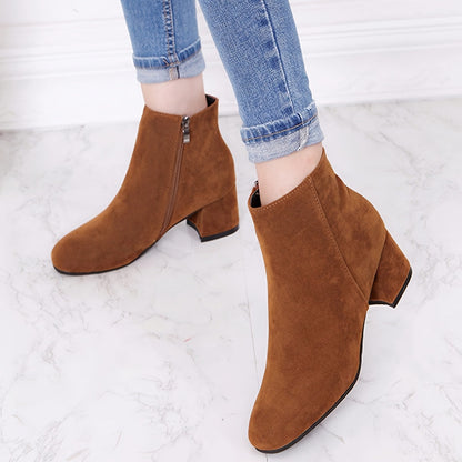 Colette | Comfortable ankle boots with a block heel