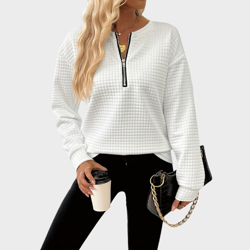 Lydia | Pull structuré zippé pour femmes