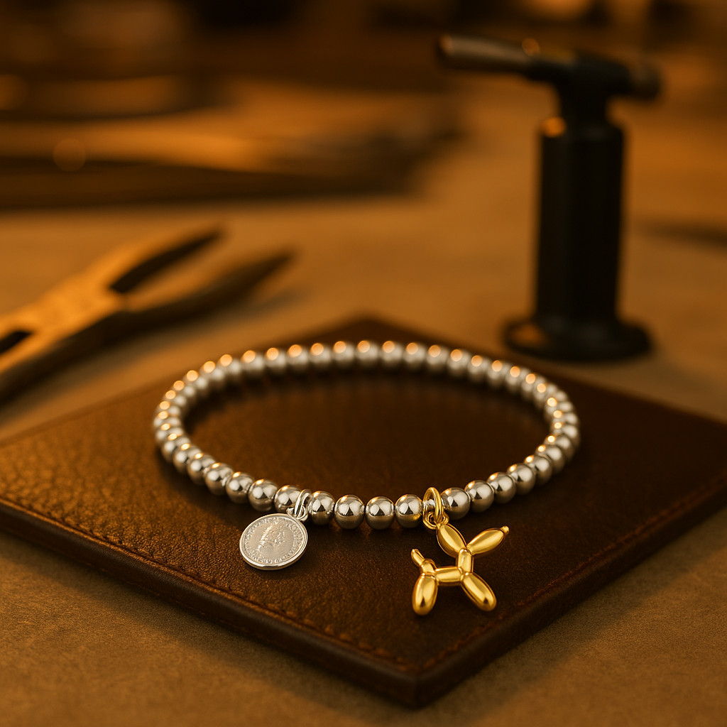 bracelet rond avec chien ballon