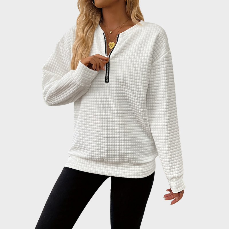 Lydia | Pull structuré zippé pour femmes