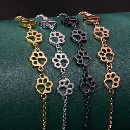 Bracelet avec empreinte de patte – Taille réglable