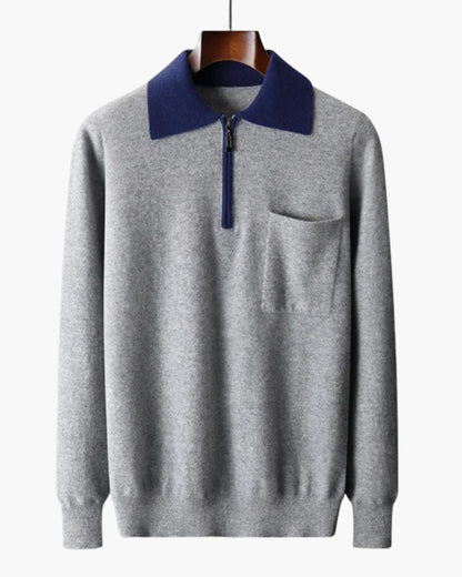 Polo zippé en cachemire Castelle