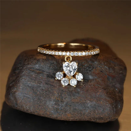 Francine | Bague Patte & Cœur