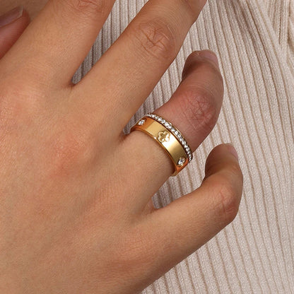 Solange | Bague Trèfle Brillant