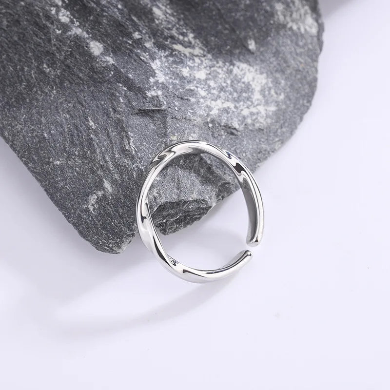 Bague en Argent Sterling Torsadée Intemporelle