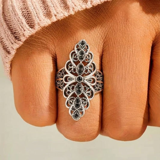 Bague réglable à motif de fleur