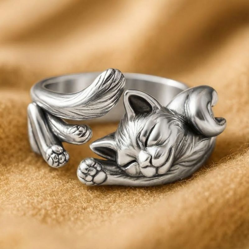 Claudine | Bague Chat Rêveur