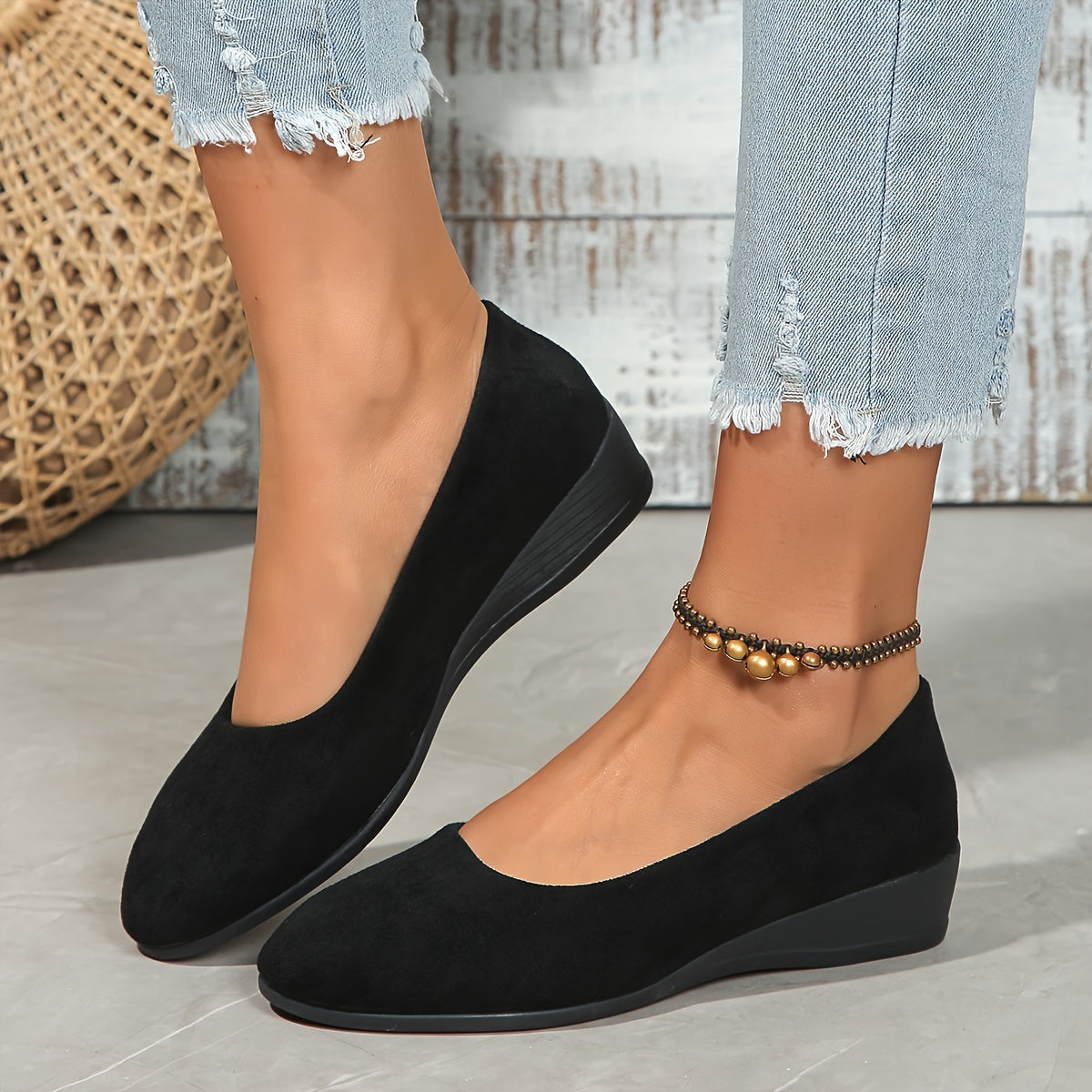 Éliane | Comfortable Ballet Flats with Wedge Heel