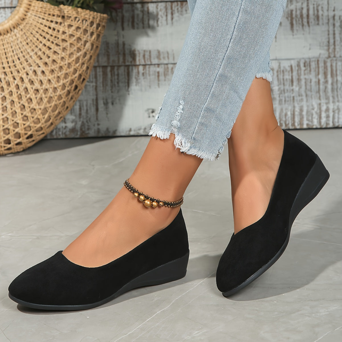 Éliane | Comfortable Ballet Flats with Wedge Heel