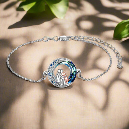 Bracelet porte-bonheur ajustable en argent sterling 925 avec motif en forme de chien