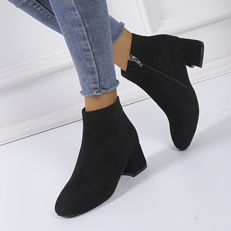 Colette | Comfortable ankle boots with a block heel